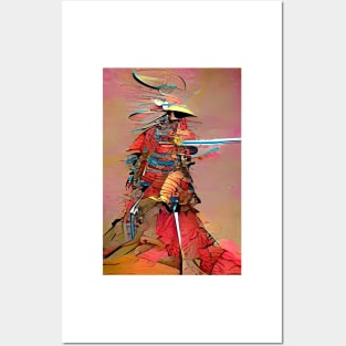 Abstract Japanese Samurai Posters and Art